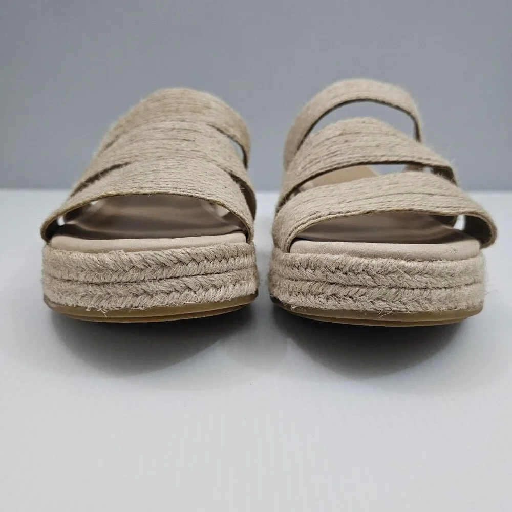Eileen Fisher Mayla Espadrille Sandal Womens 8 Jute Platform Slide Summer - Picture 7 of 14